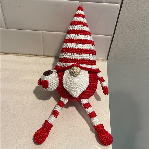 Handcrafted Valentine’s Day Coffee Gnome Crochet Decor Coffee Lover Heart - Picture 9 of 11